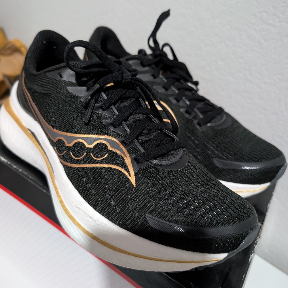 Saucony Womens Endorphin Speed 3 Black Goldstruck Running Shoes - Size 9 M - Picture 10 of 10